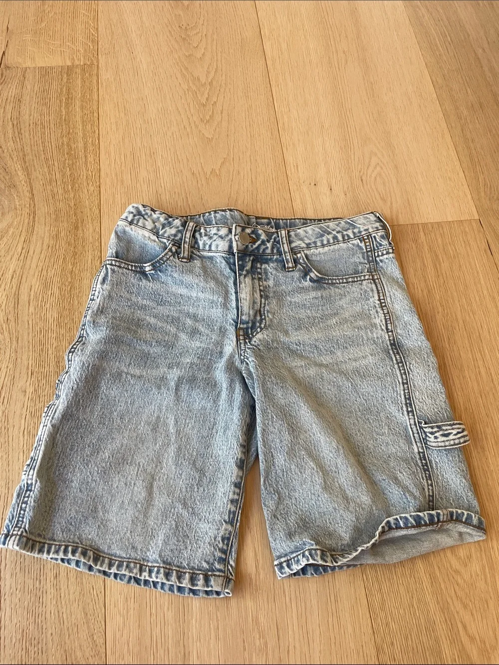 Target Light Wash Denim Cargo Shorts for Kids